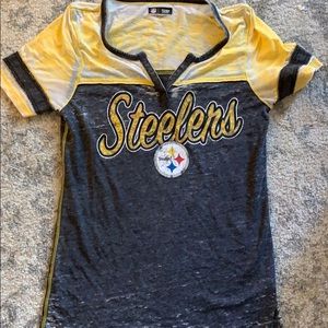 NFL team apparel Pittsburgh Steelers burn out tee